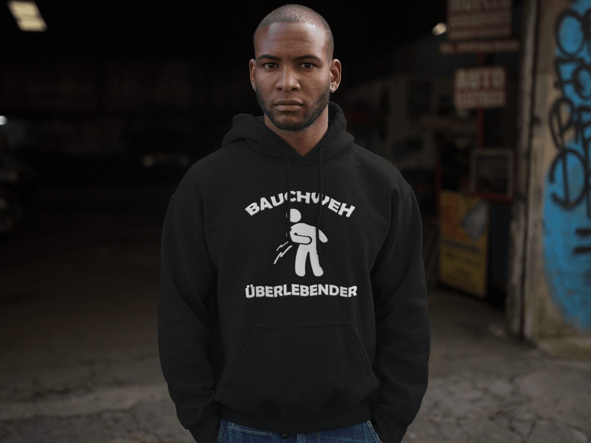 Bauchweh Überlebender Hoodie - Modevity