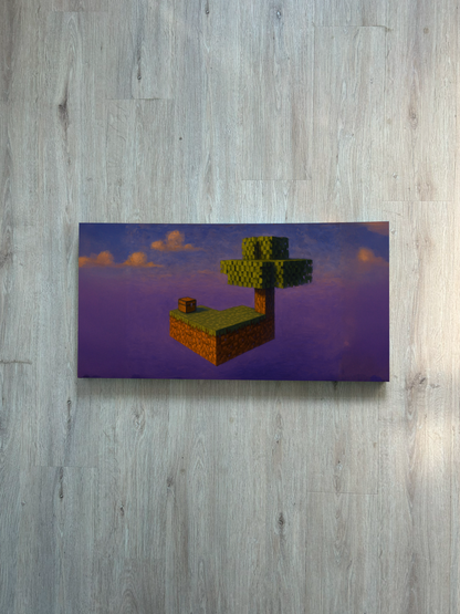 Minecraft Sky Block Leinwand