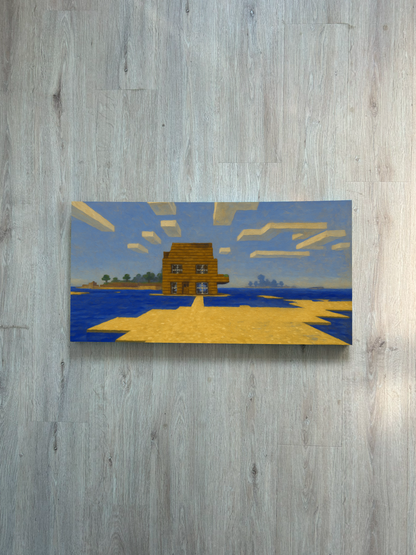 Minecraft Gronkh Haus Leinwand